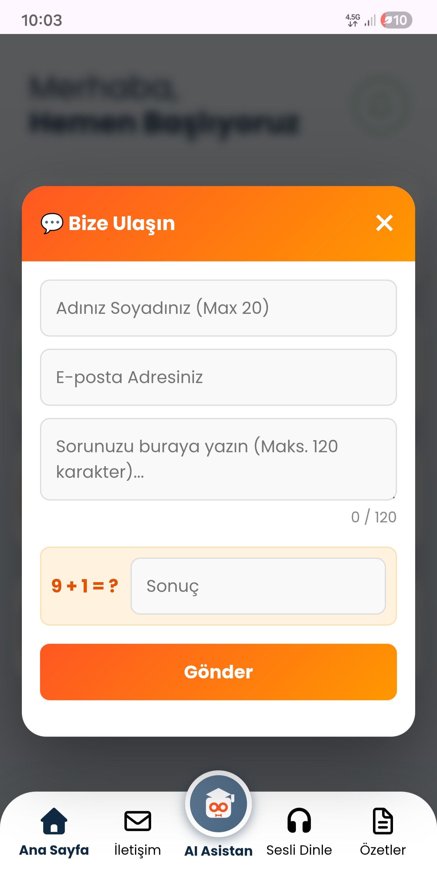 İletişim Ekranı